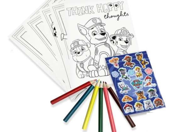 Paw Patrol coloring kit with pens and stickers