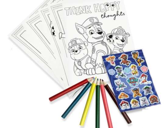 Kit de coloriage Paw Patrol avec stylos et autocollants