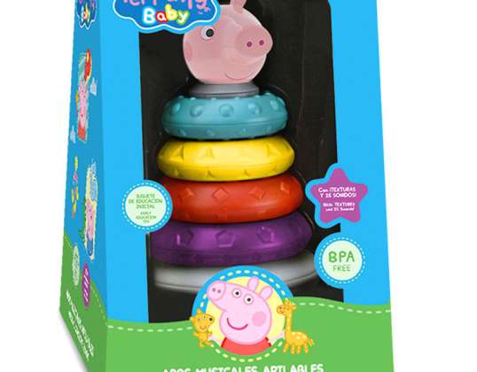 "Peppa" kiaulių krovimo žiedai kūdikių žaislai