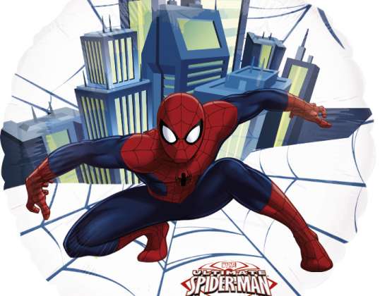 Marvel Spiderman folieballong med festestropp 65 cm