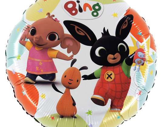 Balon iz folije Rabbit Bing & Friends 45 cm