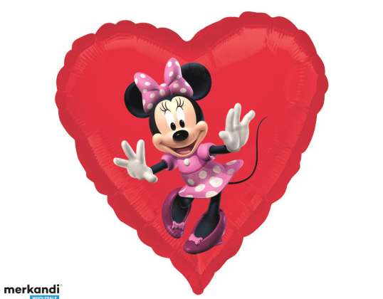 Disney Minnie Mouse Balon foliowy w kształcie serca 39 cm
