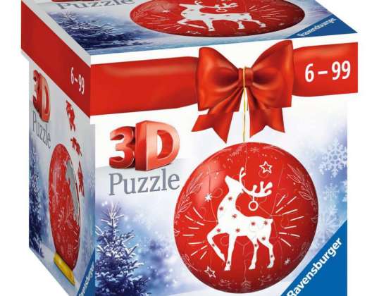 Reindeer 3D Puzzle Ball 54 pieces