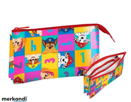 Paw Patrol student case with 3 compartments 22 x 13 cm