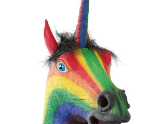 Full Face Unicorn Farverig voksen