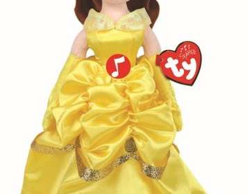 Ty 02409 Pluszowa księżniczka Disney Belle z dźwiękiem 40 cm