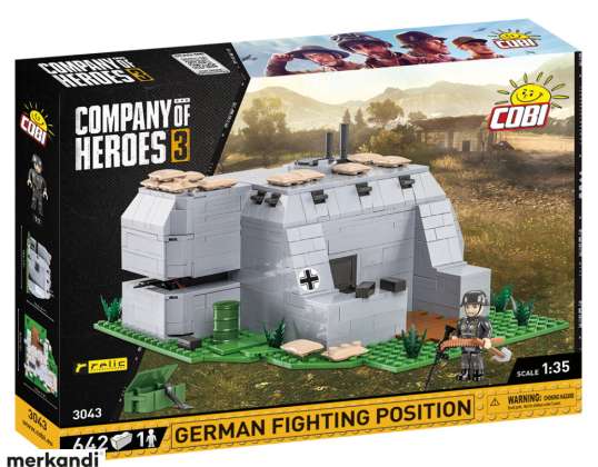 COBI 3043 Celtniecības rotaļlietu varoņu kompānija 3 Vācijas kaujas pozīcija
