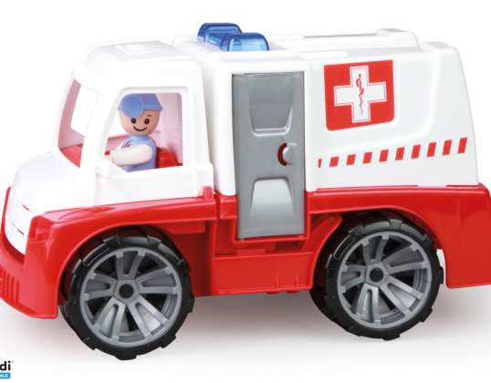 Ambulância TRUXX com caixa de exposição de acessórios