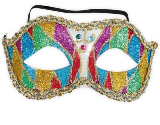 Domino Colorido con Glitter Eye Mask Adulto