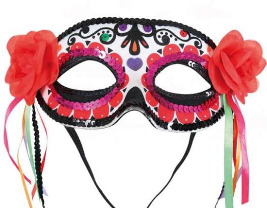 Domino mexický den mrtvého očního masky dospělého