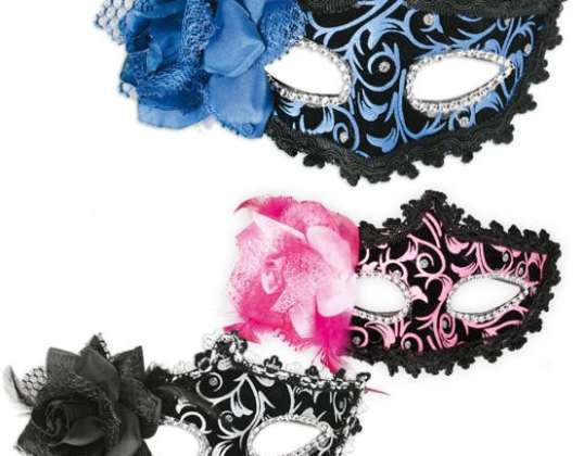 Domino with Flower Eye Mask Adult