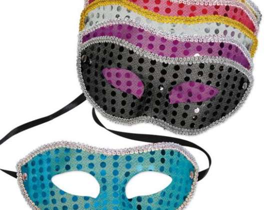 Domino Selentejuelas tachonado Máscara de ojos para adultos