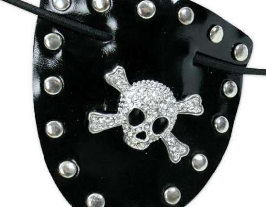 Eye patch skull with rhinestones Adult