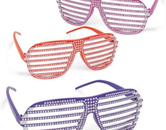 Grid Glasses Deluxe Assorted Colors Adult