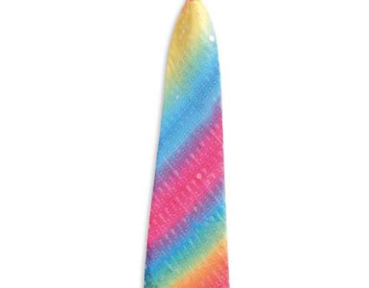 Corbata lentejuelas arco iris 38 cm Adulto