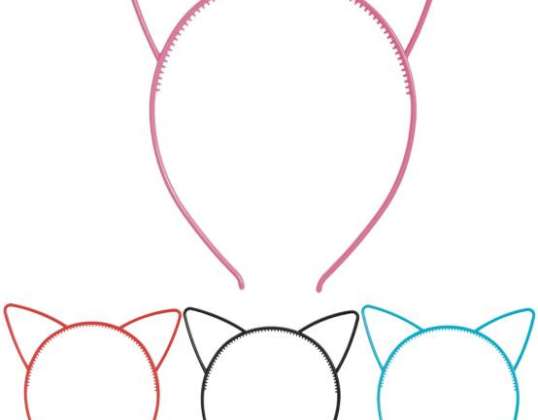 Headband Orelhas de Gato Cores Variadas Adulto