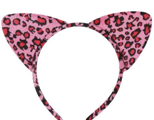 Pandebånd Leopard Pink Voksen