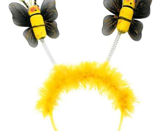 Лента за глава с пчели черно жълто Възрастен