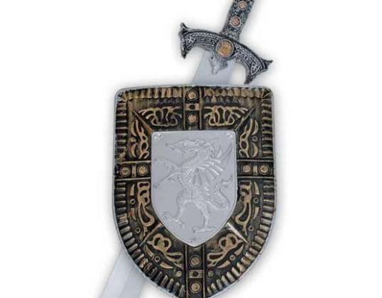 Escudo de la Espada del Caballero 57 cm Adulto