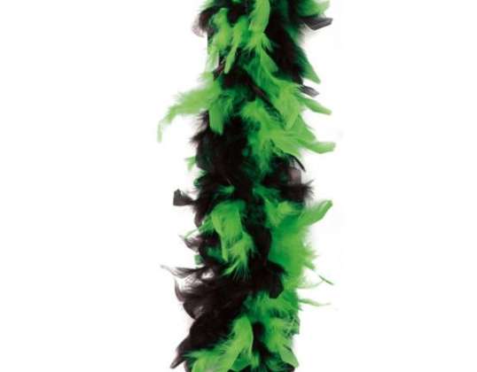 Feather Boa Neon 2 färgad svartgrön 1 80 m Vuxen