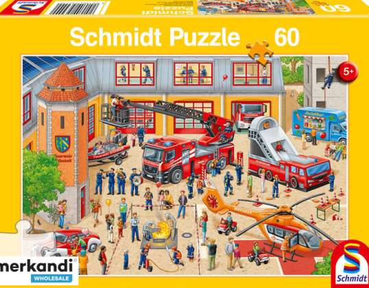 Journée des enfants à la caserne de pompiers Puzzle 60 pièces