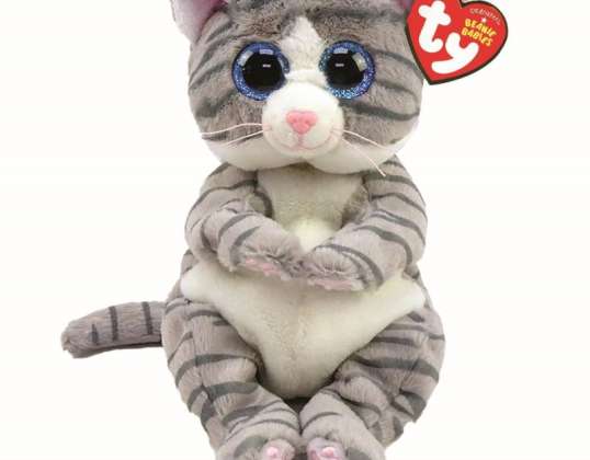 Ty 40539 Mitzi Tabby kaķis Beanie zīdaiņi Plīša 15 cm