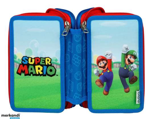Super Mario Tripledecker fyldt elevtaske