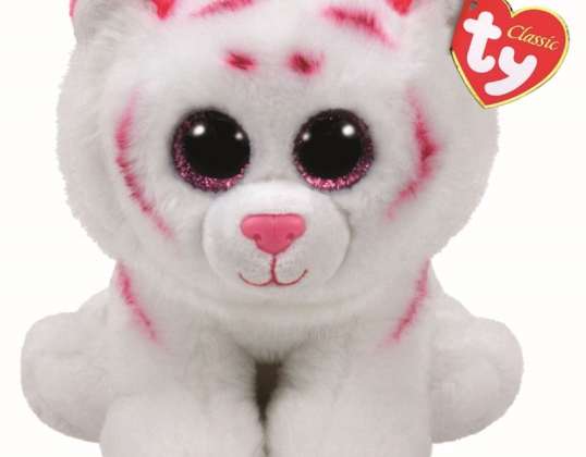 Ty 90247 Tabor Rosa/Blanco Tigre Clásico Gorro Bebés Peluche 25 cm