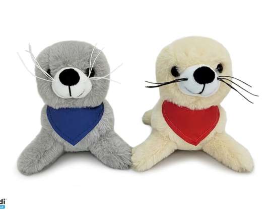 Seal with scarf plush 2 ass. 20 cm