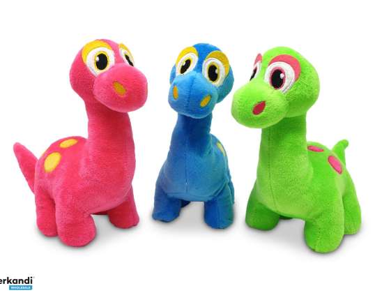 Bunte Dinosaurier   Plüsch 3 fach sortiert   20 cm