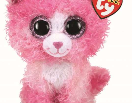 Ty 36479 Reagan Pink Cat Med Beanie Boo plüss 25 cm