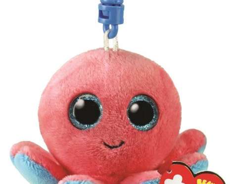 Ty 35255 Sheldon Octupus Keychain Beanie Boo 8 5 cm