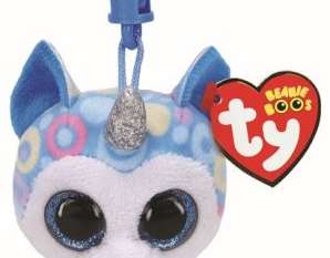 Ty 35235 Helena Husky W/Horn Ключодържател Beanie Boo 8 5 см