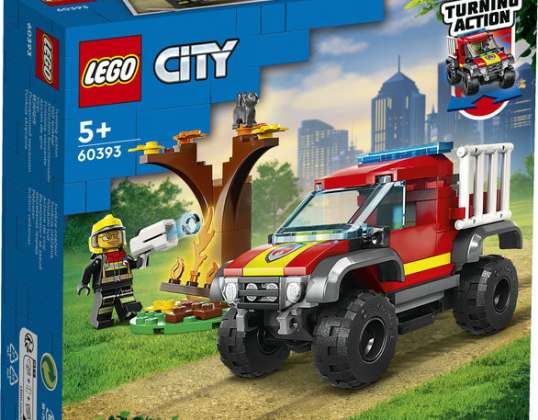 LEGO® 60393 Pilsētas ugunsdzēsēju brigādes pikaps 97 detaļas
