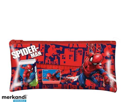 Marvel Spiderman pencil case with content