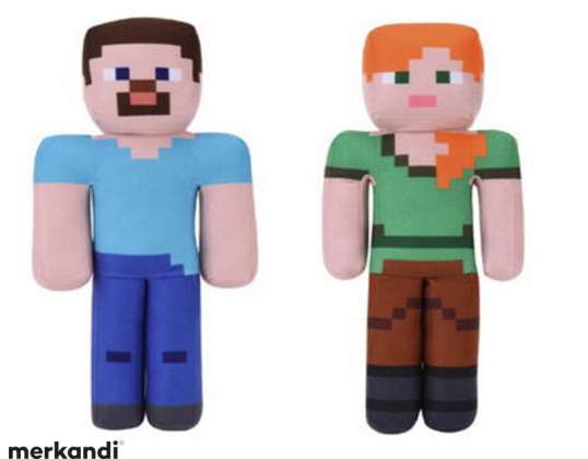 Minecraft-muhkeat hahmot 30 cm Steve & Alex