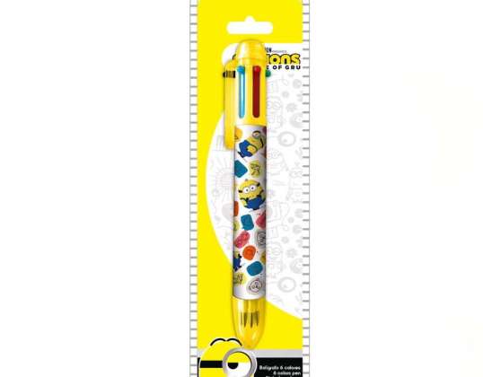 Minions ballpoint pen with 6 colors
