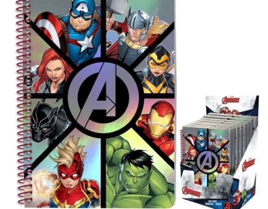 Marvel Avengers A5 notebook in display
