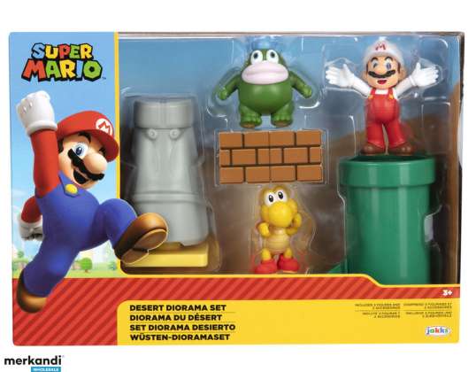 Super Mario Desert legesæt samlerobjekt figur 6 cm