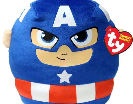 Ty 39355 Marvel Kapitonas Amerika Squishy Beanie Plush pagalvėlė 35 cm