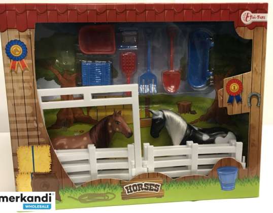 Horses Stable with Horses Playset