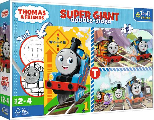 Thomas die Lokomotive   Primo GIANT Puzzle 15 Teile   Malvorlage