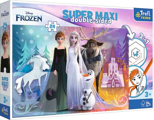 Disney Frozen 2 Primo Super Maxi Puzzle 24 parça ve boyama sayfası