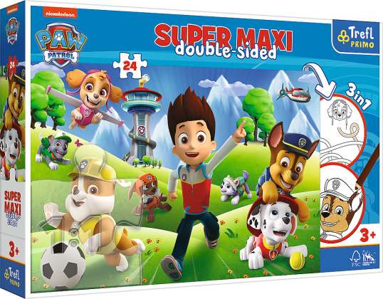 PAW Patrol Primo Super Maxi Puzzle 24 pieces and coloring page