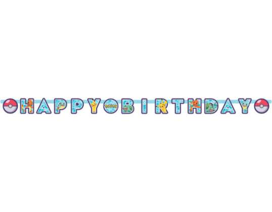 Pokémon Happy Birthday Letter Banner/ Slinger 218 x 12 cm