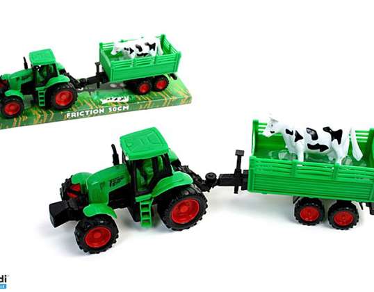 Traktorius su priekabos žaidimo rinkiniu 27 x 9 cm
