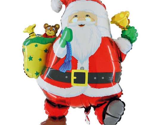 Воздушный шар из фольги в форме Санта-Клауса 76 см