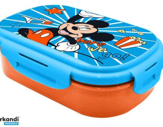 Mickey Mouse çatal bıçak takımı ile öğle yemeği kutusu