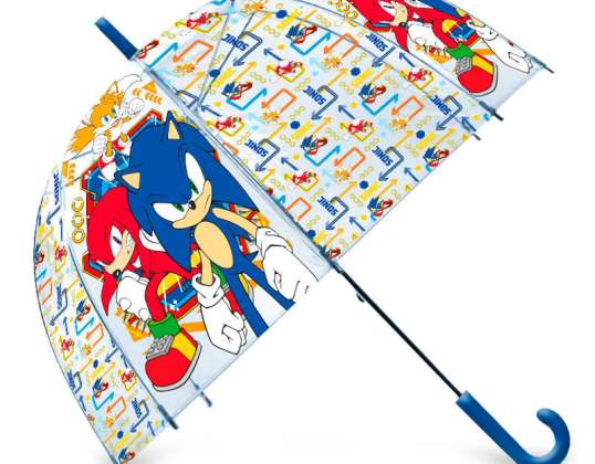 Sonic Ariciul Umbrelă Transparent 46 cm