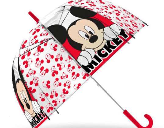 Mickey Mouse Paraplu Transparant 46 cm